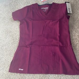 Greys anatomy wine scrub top